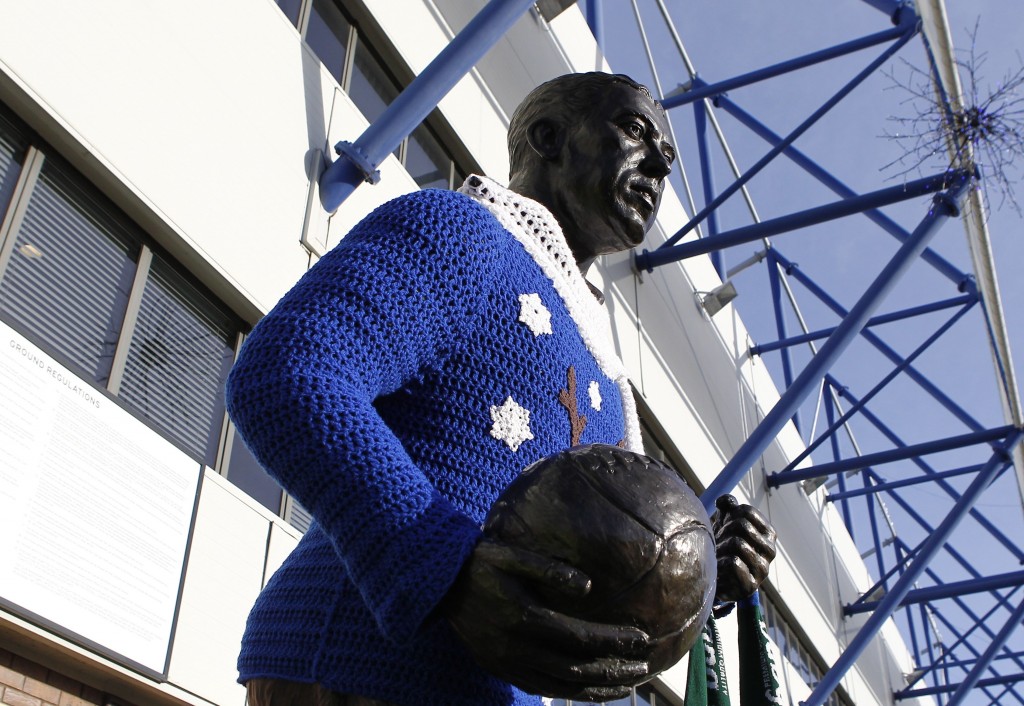 The Dixie Dean statue outside Goodison Park. Action Images / Craig Brough EDITORIAL USE ONLY. No use with unauthorized audio, video, data, fixture lists, club/league logos or live services. Online in-match use limited to 45 images, no video emulation. No use in betting, games or single club/league/player publications.  Please contact your account representative for further details.