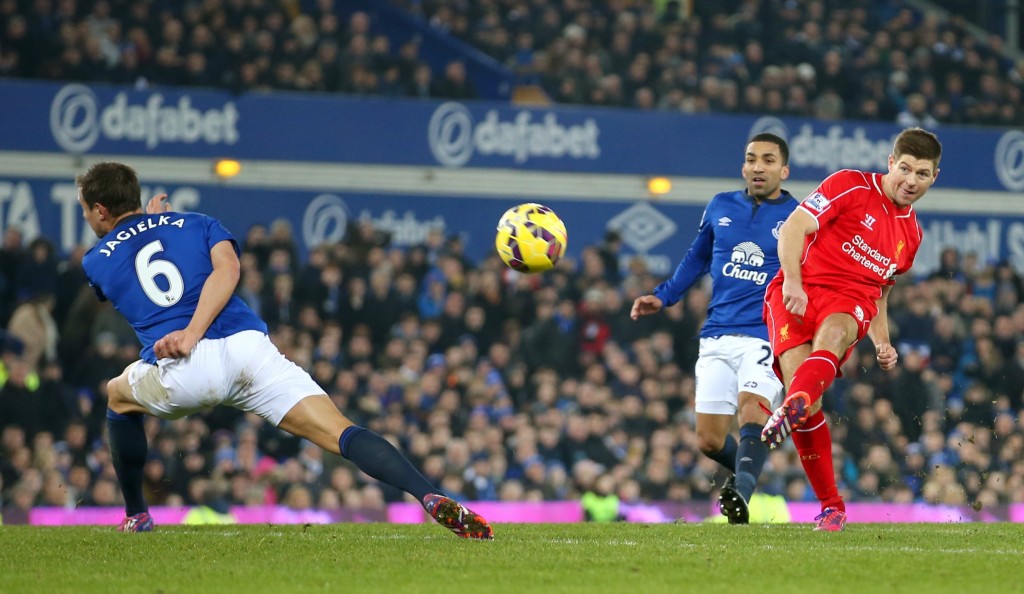 Liverpool's Steven Gerrard scored 10 goals against Everton. Action Images / Carl Recine