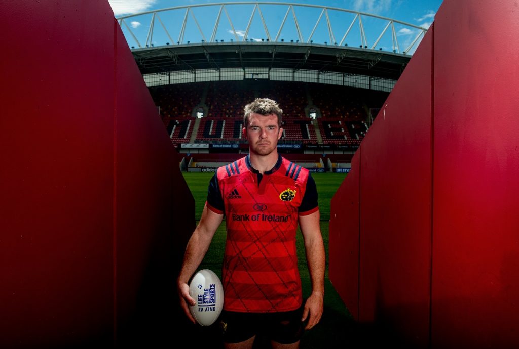 28 September 2016; Adidas Ambassador and Munster Rugby player Peter O'Mahony pictured at the launch of the new Munster Rugby European kit at Thomond Park in Limerick. The new jersey is available exclusively at Life Style Sports, along with all associated Munster Rugby team-wear. See www.lifestylesports.com for further details. Photo by Sam Barnes/Sportsfile *** NO REPRODUCTION FEE ***