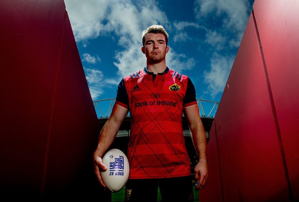 28 September 2016; Adidas Ambassador and Munster Rugby player Peter O'Mahony pictured at the launch of the new Munster Rugby European kit at Thomond Park in Limerick. The new jersey is available exclusively at Life Style Sports, along with all associated Munster Rugby team-wear.See www.lifestylesports.com for further details. Photo by Sam Barnes/Sportsfile *** NO REPRODUCTION FEE ***