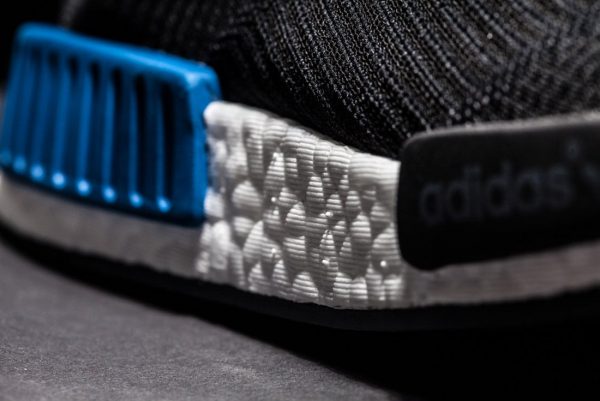 Up close adidas boost on nmd trainer